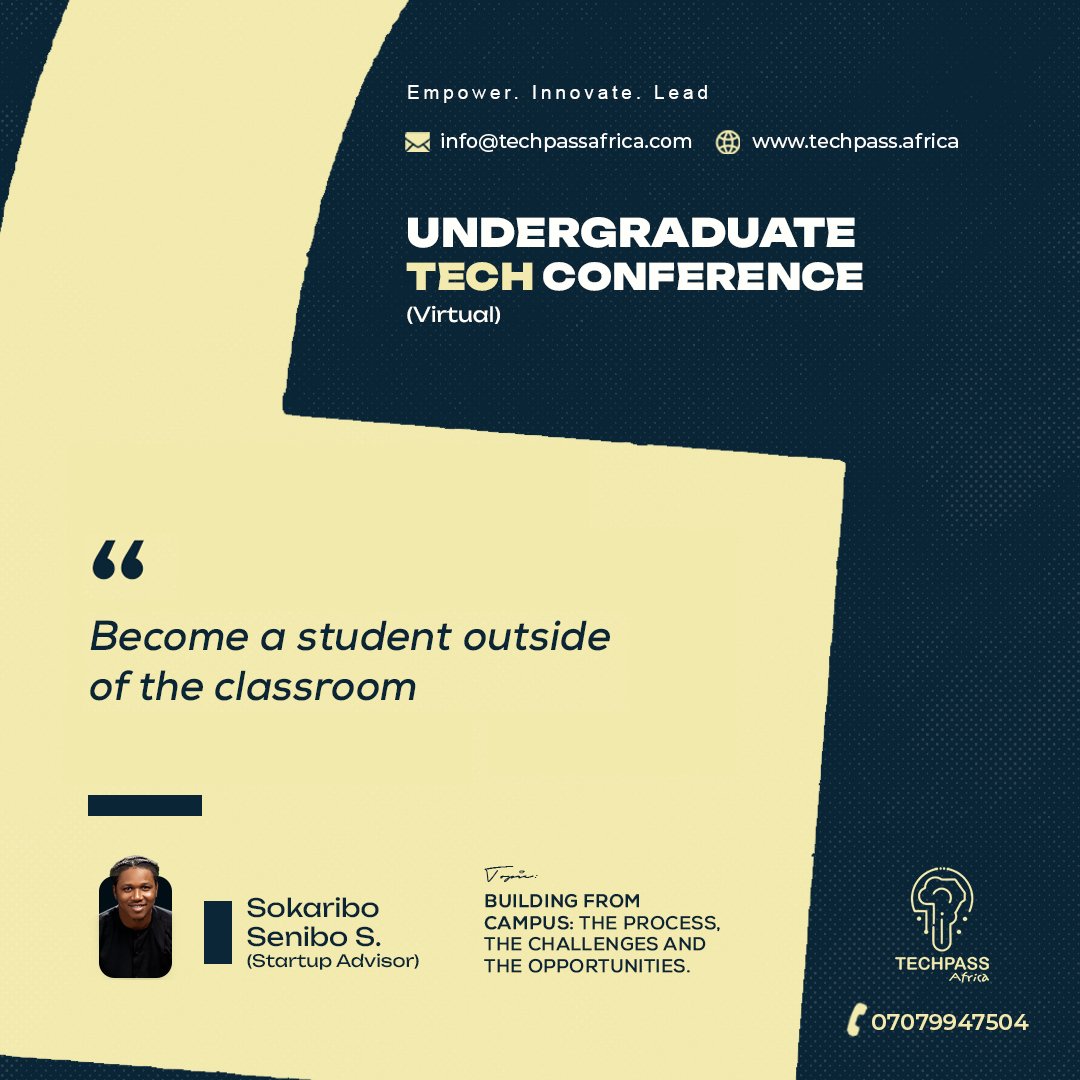techpass_africa's tweet image. Undergraduate Tech Conference (UTC24)

Nuggets from Speaker @SokariboSenibo

Something refreshing for the morning

#techpasscampusprogram #utc24 #TCP #TechEducation #techpassafrica #AfricaRising #community #techtips #Election2024 #ElectionDay #StarAcademyLeLive #bbrightvc