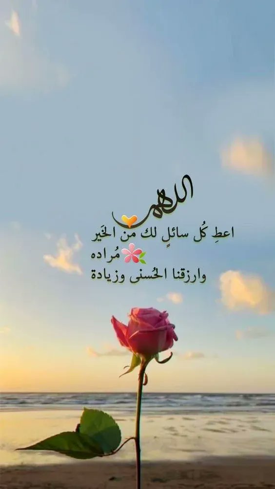 اللهم اعطِ كٌل سائلٍ لك من الخير مّرادة 
وارزقنا الحسنى وزيادة