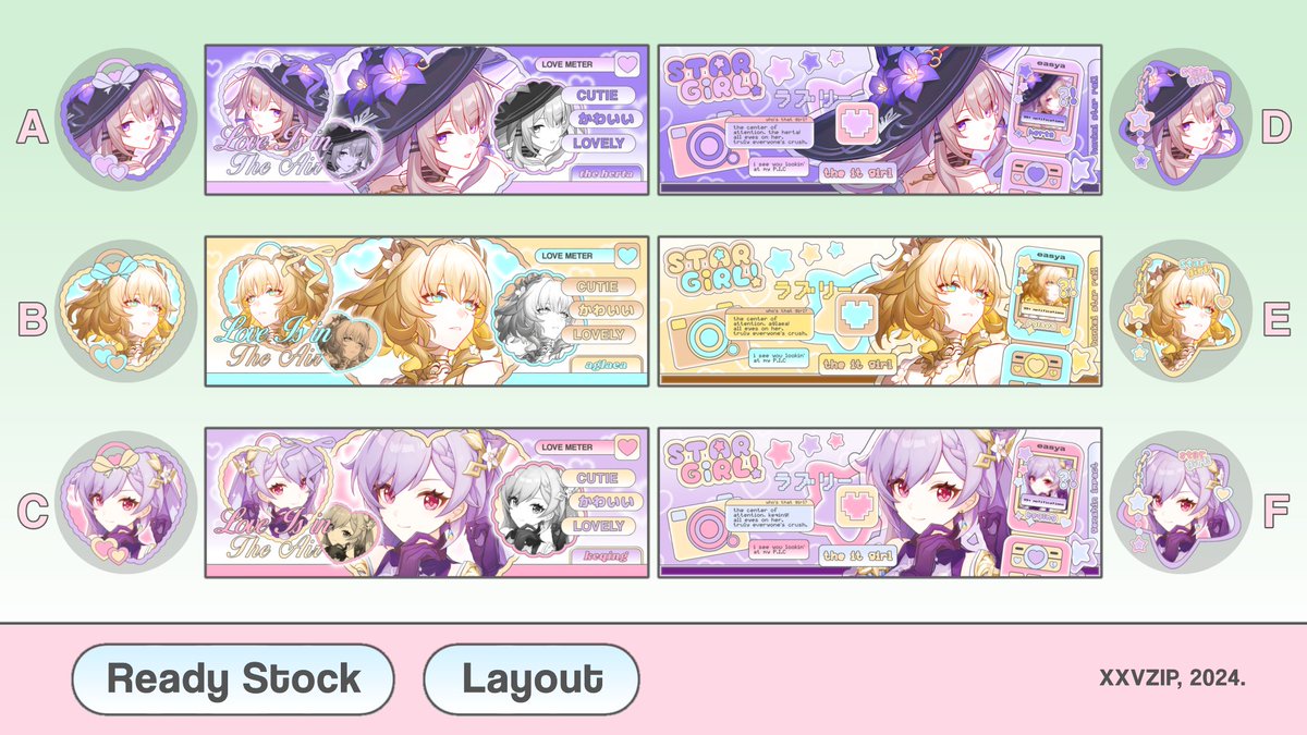 (✨️) Any interactions are appreciated. 

Hai aku ada ready stock layout the herta, aglaea, dan keqing yang bisa langsung ditake 🫶

#zonauang
t. 2d genshin hsr