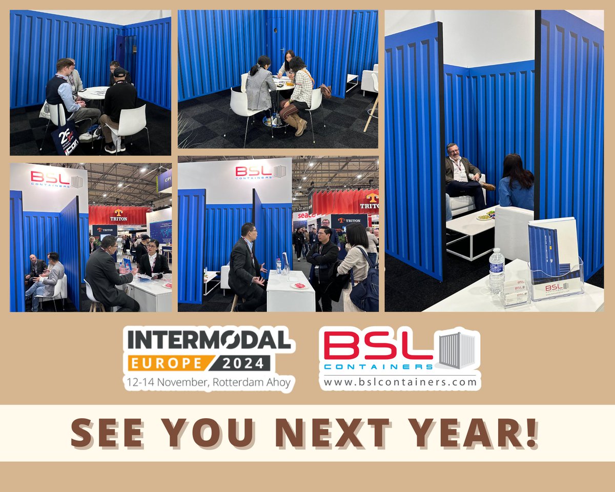bslcontainers's tweet photo. It's a wrap for Intermodal 2024!

What an incredible event! Last week at Ahoy Rotterdam, we connected with industry leaders, showcased our container solutions, and explored the future of logistics. Thank you to everyone who visited us at Booth F40. https://t.co/iPJeRR1Qs0