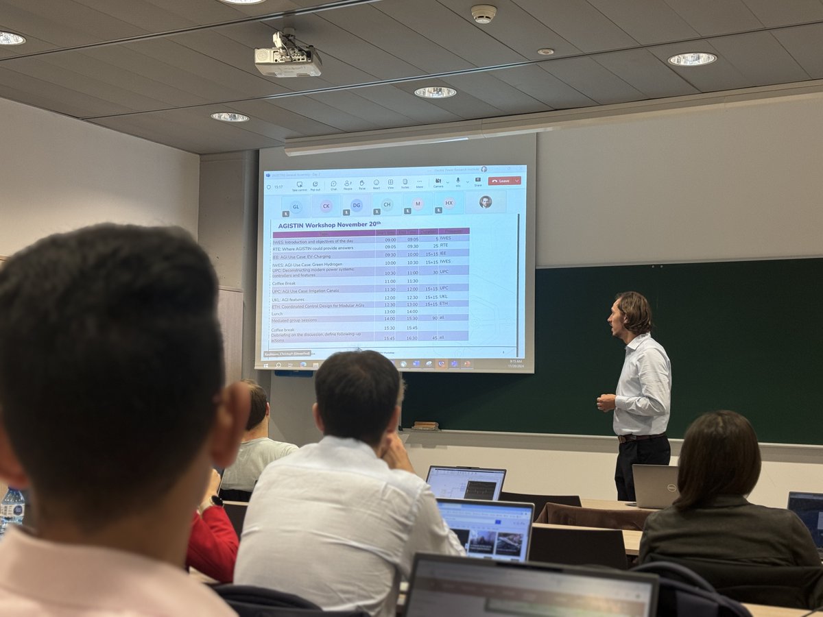 The second day of the AGISTIN Project General Assembly is now in full swing! Today we are delving into technical discussions about topics such as connection network codes, and grid forming, among others.
#HorizonEU #EnergyStorage
