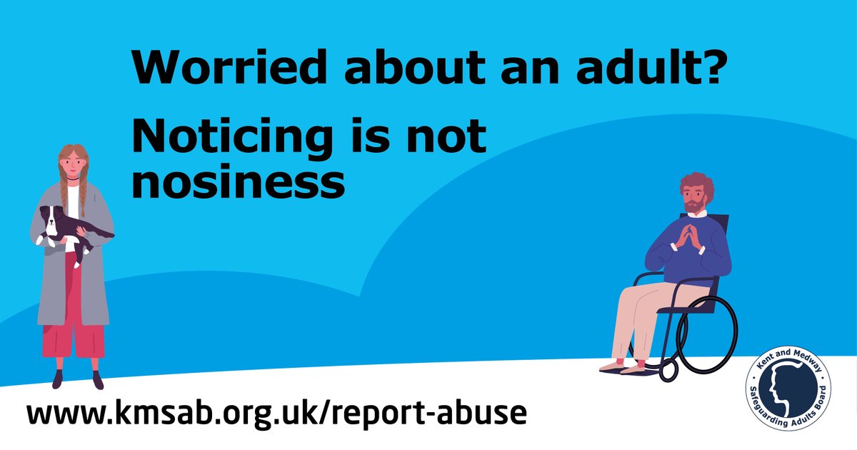 All professionals working with adults with care and support needs must adhere to expected behaviours and boundaries. If you have concerns about an adult at risk, visit the Kent and Medway Safeguarding Adults Board website to report your concerns:kmsab.org.uk/p/worried-abou…