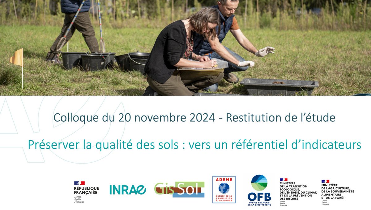 INRAE (@inrae_france) on Twitter photo 📍Aujourd'hui à 13 h 30 : Caractériser, préserver, restaurer la qualité des #sols : quels indicateurs ?
Colloque de restitution de l’étude conduite par INRAE à la demande <a href="/Agri_Gouv/">Ministère Agriculture et Souveraineté alimentaire</a> & <a href="/Ecologie_Gouv/">Ministères Territoires Écologie</a>.
Avec le soutien du Gis Sol, de l'<a href="/ademe/">ADEME</a> et de l'<a href="/OFBiodiversite/">Office français de la biodiversité</a>.
A suivre en 📍Aujourd'hui à 13 h 30 : Caractériser, préserver, restaurer la qualité des #sols : quels indicateurs ?
Colloque de restitution de l’étude conduite par INRAE à la demande <a href="/Agri_Gouv/">Ministère Agriculture et Souveraineté alimentaire</a> & <a href="/Ecologie_Gouv/">Ministères Territoires Écologie</a>.
Avec le soutien du Gis Sol, de l'<a href="/ademe/">ADEME</a> et de l'<a href="/OFBiodiversite/">Office français de la biodiversité</a>.
A suivre en