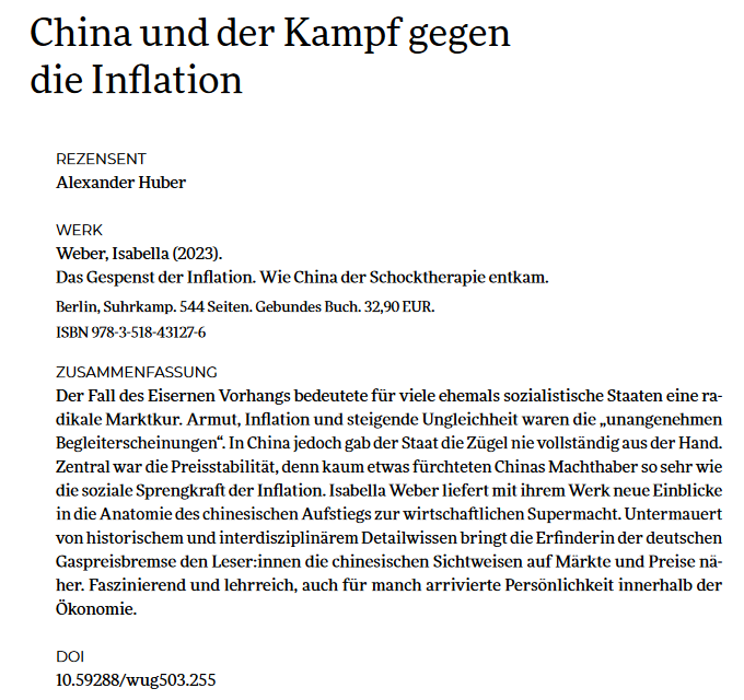 Alexander Huber (@alexanderwhuber) on Twitter photo Wer <a href="/IsabellaMWeber/">Isabella M Weber</a> 's Positionen zur Inflationsbekämpfung verstehen will (anstatt nur drauf zu hauen), sollte ihr Buch gelesen haben. Für die <a href="/wug_akwien/">Wirtschaft und Gesellschaft</a> habe ich dazu eine Rezension geschrieben.
journals.akwien.at/index.php/wug/… Wer <a href="/IsabellaMWeber/">Isabella M Weber</a> 's Positionen zur Inflationsbekämpfung verstehen will (anstatt nur drauf zu hauen), sollte ihr Buch gelesen haben. Für die <a href="/wug_akwien/">Wirtschaft und Gesellschaft</a> habe ich dazu eine Rezension geschrieben.
journals.akwien.at/index.php/wug/…