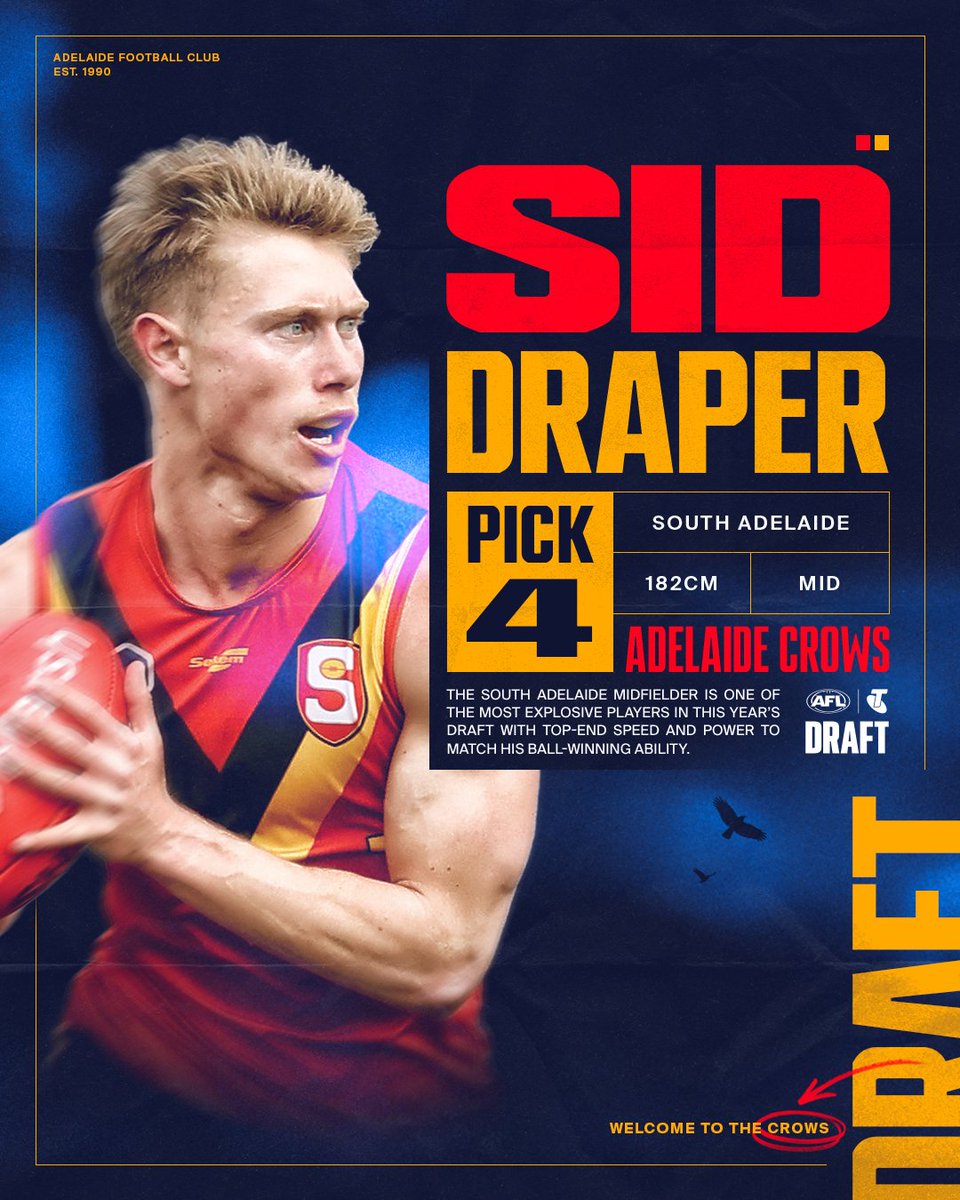 Adelaide_FC's tweet photo. Sid Draper is a Crow 🙌

Details: https://t.co/nhwYUSTWLT https://t.co/iEupz2oDIQ