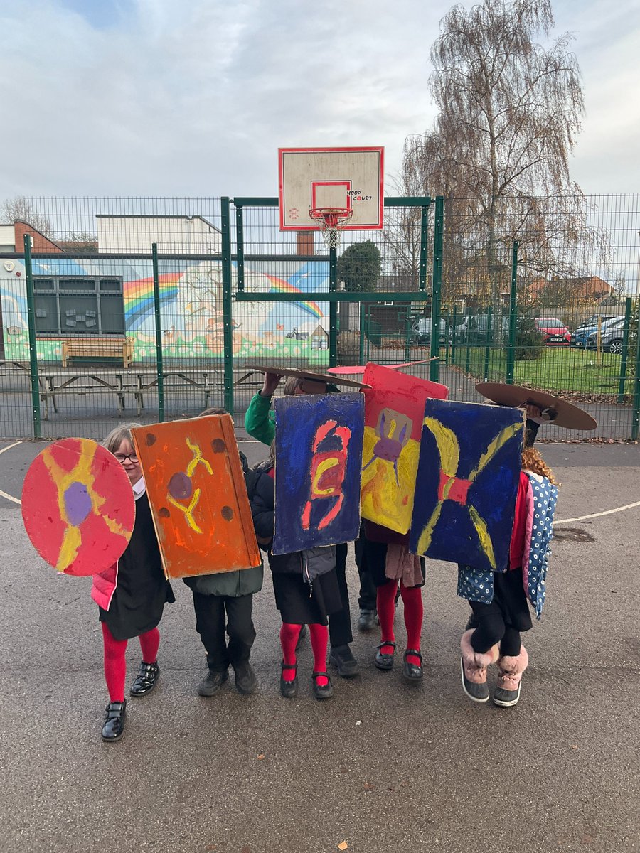 Yesterday the Year 2's in Carson Class enjoyed designing and creating Roman Shield's and then having a go recreating some of the Roman tactics