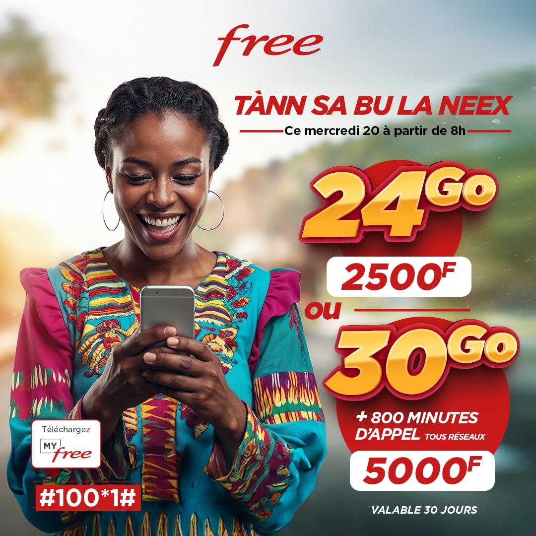 YasSenegal's tweet photo. Teraanga moy nga am choix, choisir lu la neex. 😏

Motax Free ne leen, ce mercredi 20, bénéficie de 24Go d’internet à 2500F ou de 30Go d’internet + 800 minutes d’appel tous réseaux à 5000F, lépp valable 30 jours.

Tànn sa bu la neex au #100*1# 🤩

Maya

#DiFree https://t.co/AnGsIw9C76