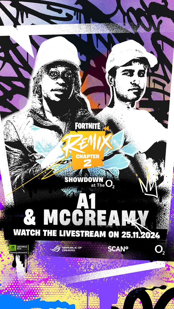 Where we dropping <a href="/A1xJ1/">A1 x J1</a>  That 👑 is ours for the taking on 25.11.24. Let’s go. 💥💥💥 <a href="/TheO2/">The O2</a> #ad #Fortnite #FortniteRemixChapter2 #ShowdownAtTheO2