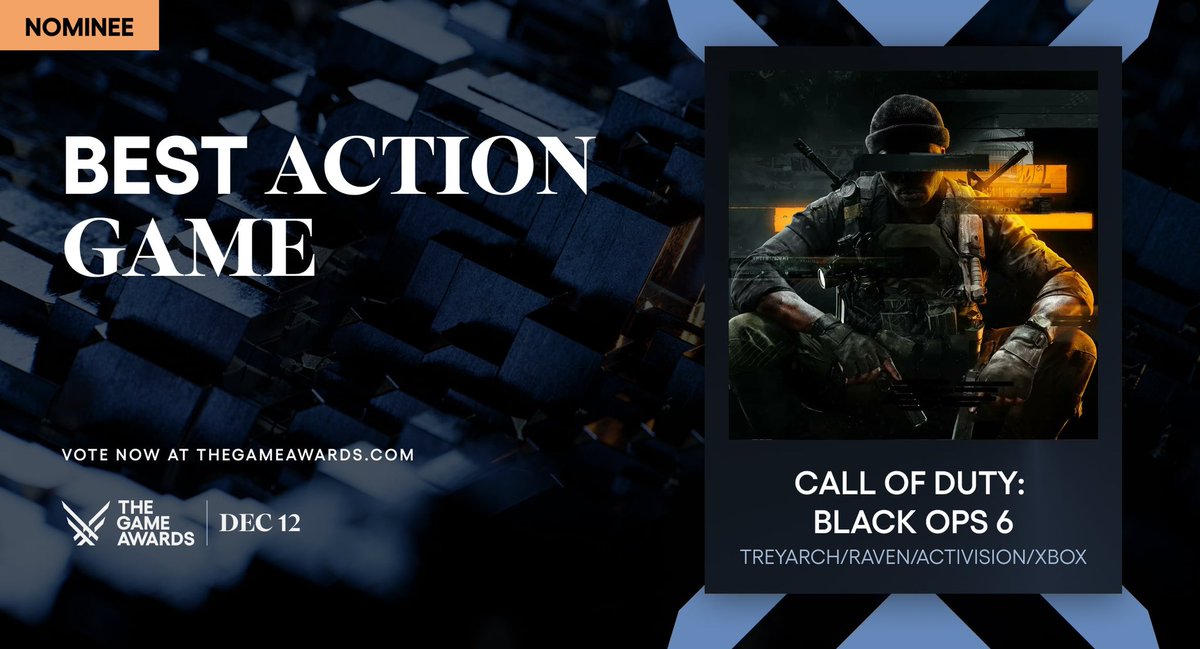 Be_the_T's tweet photo. I just cast my VOTE for CALL OF DUTY: BLACK OPS 6. Who will you vote for? #TheGameAwards @TheGameAwards https://t.co/SHNM1A1aPd https://t.co/ffigXTM8Ew