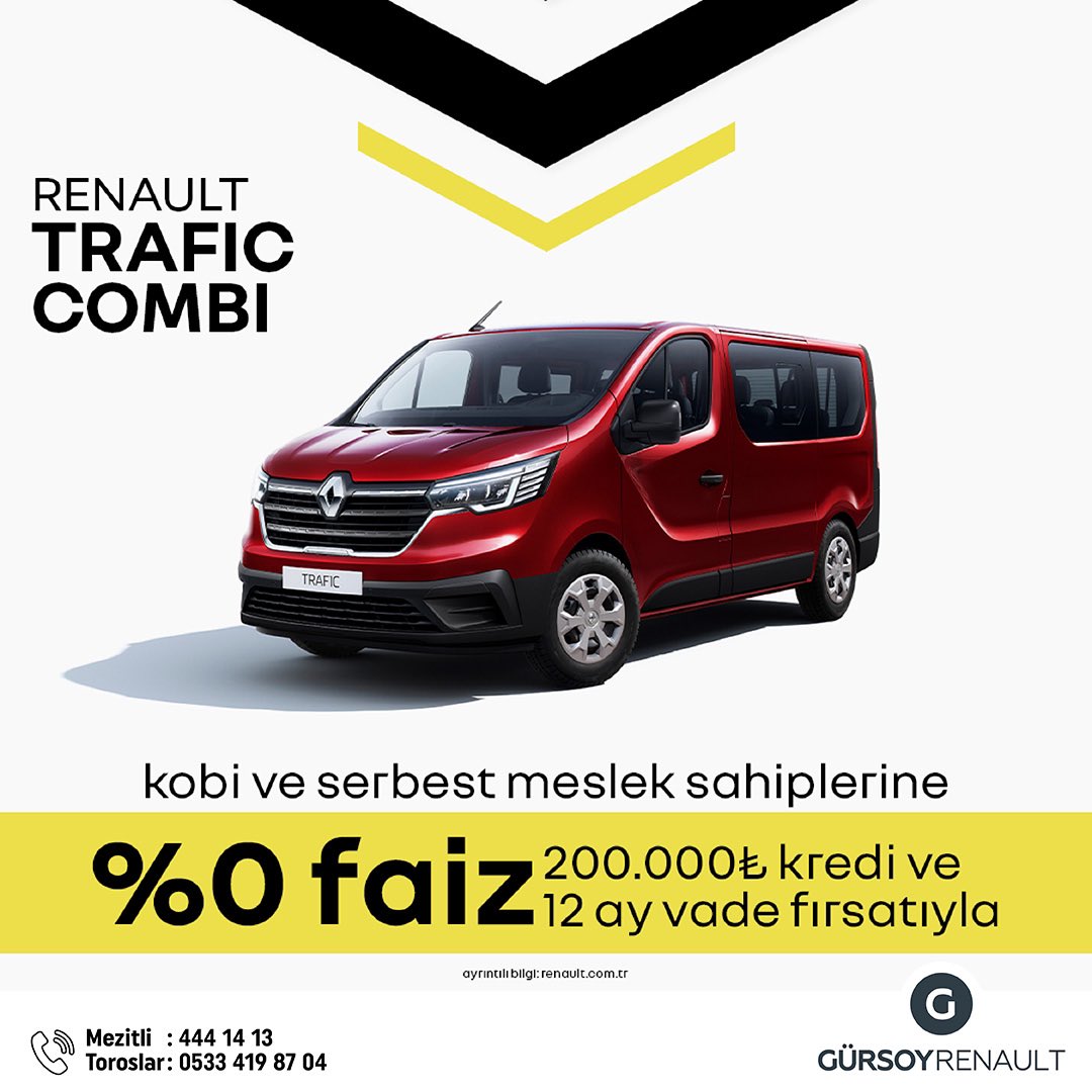 #gürsoygrup #gürsoyoto #mezitligürsoy #toroslargürsoy #renault #kangoo #renaulttraficcombi #renaulttürkiye