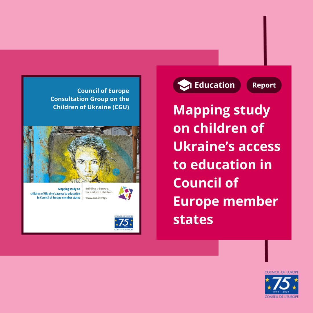 Council of Europe Education (@coe_education) on Twitter photo How are <a href="/coe/">Council of Europe</a> member states ensuring that children of Ukraine have access to education?
On the occasion of #WorldChildrensDay, the Council of Europe Consultation Group on the Children of Ukraine in cooperation with the Department of Education is launching a Mapping study on the How are <a href="/coe/">Council of Europe</a> member states ensuring that children of Ukraine have access to education?
On the occasion of #WorldChildrensDay, the Council of Europe Consultation Group on the Children of Ukraine in cooperation with the Department of Education is launching a Mapping study on the
