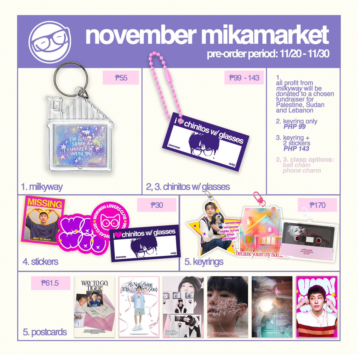 raicores's tweet photo. ⋆｡°⭐️ november
             mikamarket 

⋆｡𖦹°⭒˚｡⋆ https://t.co/PLDv1Qdq25

₱30-170 ⋆✴︎˚｡🌙
☄️ NOV 20 - NOV 30 https://t.co/BSinItxCz4