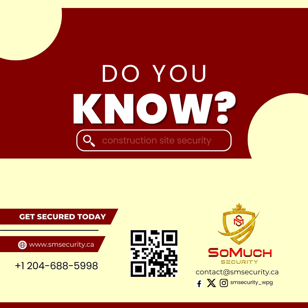 Smsecurity_wpg's tweet photo. Unsecured construction sites are the leading cause of material theft in Winnipeg.

Secure yours today with @smsecurity_wpg 

Visit our website: https://t.co/todJE0ujAq
Or give us a call: +1 204-688-5998

#securityguardsinwinnipeg #securityagent #securityguard #canadasecurity https://t.co/RNA1SVuaKb