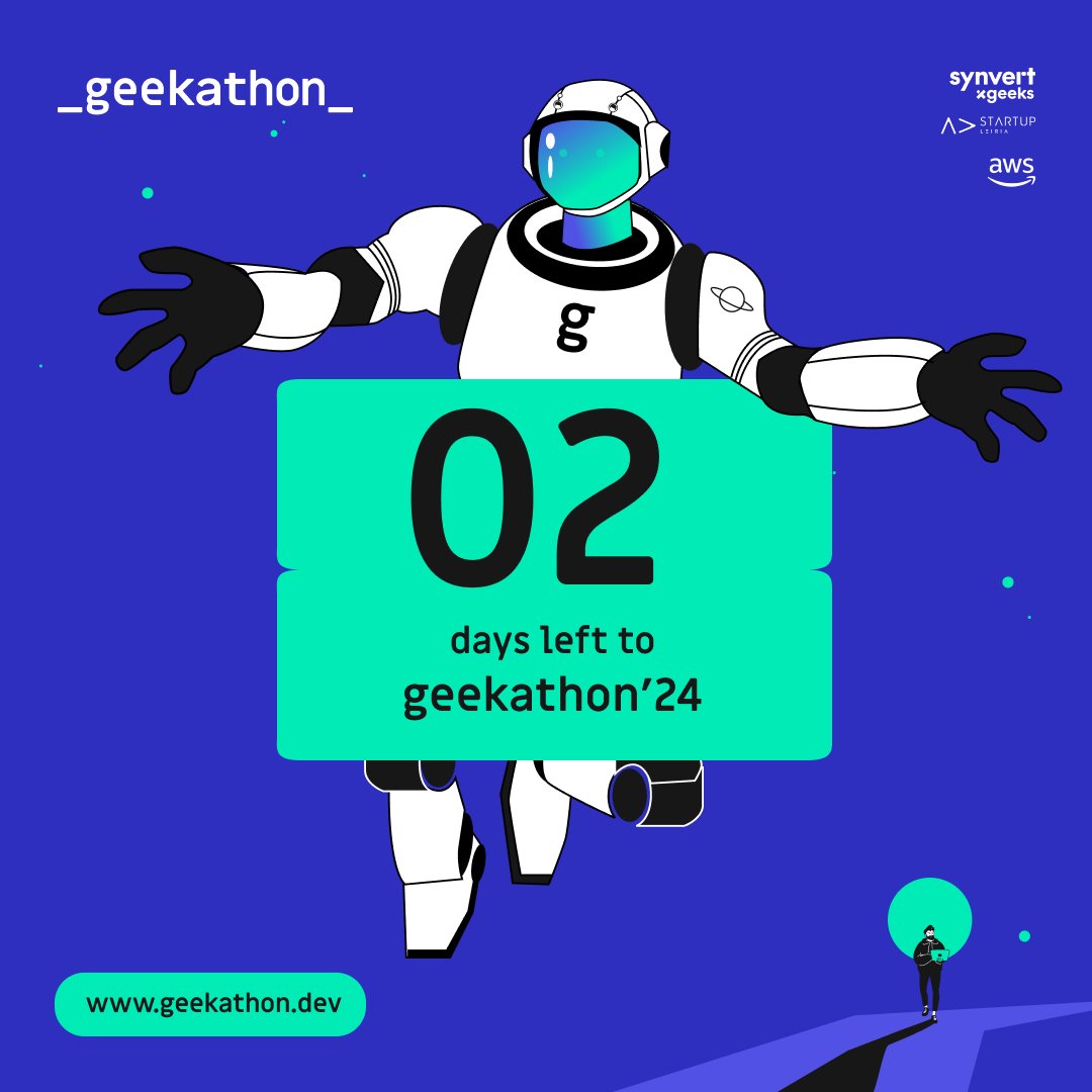 xgeeks (@xgeeksio) on Twitter photo 2 days to go! 🦾 Soon, you’ll be brainstorming, building, and coding your way through 48 hours of pure innovation 🚀
Prepare for the ultimate challenge 💡 Let's make the best geekathon’24! 😎
#geekathon24 #leiria #AIhackathon #AIchallenge #techchallenge 2 days to go! 🦾 Soon, you’ll be brainstorming, building, and coding your way through 48 hours of pure innovation 🚀
Prepare for the ultimate challenge 💡 Let's make the best geekathon’24! 😎
#geekathon24 #leiria #AIhackathon #AIchallenge #techchallenge