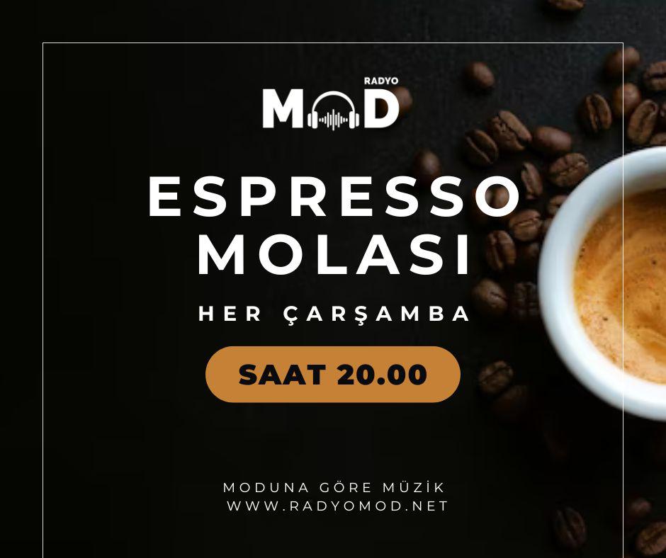 Espresso Molası programı bu akşam saat 20.00 de radyomod.net de sizlerle... 
#jazz #blues #espresso #canliyayin #radyo #programi #dinle #chat #sohbet #muzik #yuzdeyuzmuzik #artibir