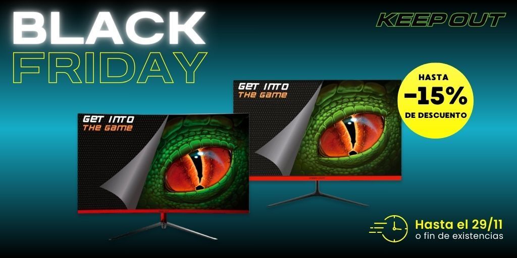 Si estás pensando en adquirir un monitor este final de año, este es tu momento. 🖥🔥
<a href="/KeepOut_Gaming/">Keep Out Gaming®</a> se suma al #BlackFriday con monitores planos y curvos de hasta 32 pulgadas. Elige el que mejor encaje contigo 👉🏼 buff.ly/3CAFsKs