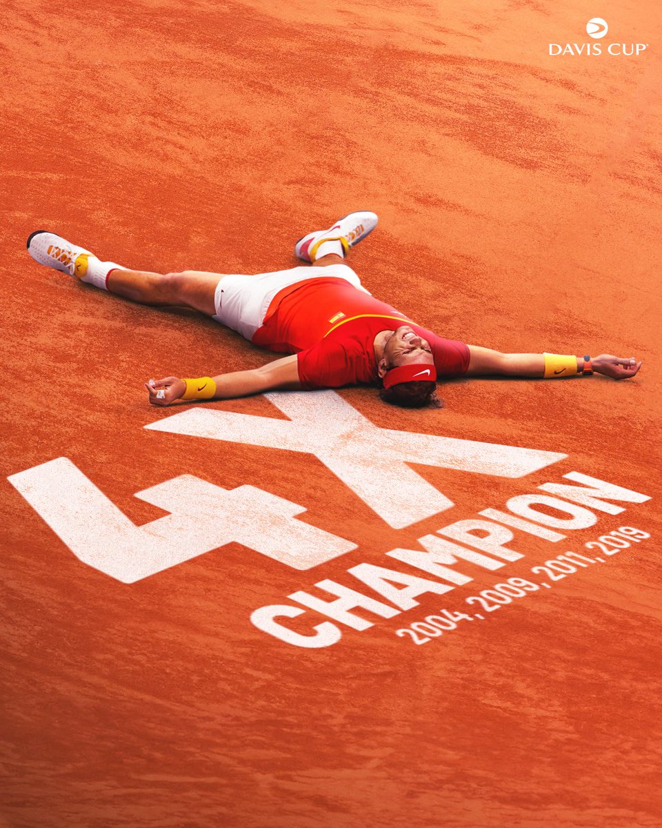 Cuatro veces campeón. Un solo Rafa ❤️

#DavisCup #GraciasRafa #nadal #retirement