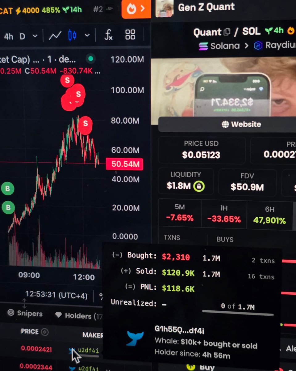 The__tormentor's tweet photo. $quant is honestly the perfect coin to represent the entire culture of this cycle

$QUANT changed my life

launched on livestream by a zoomer
he rugs live for $30k

ct decides to cto the coin &amp; run it back

we send it to $1b+, list on binance and induce max cope

$2k to $100k 🚀 https://t.co/hFkuzISvu8
