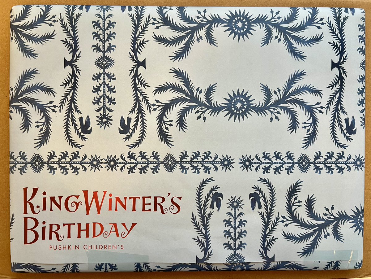f33lthesun's tweet photo. Thank you @PushkinChildren for a copy of King Winter’s Birthday by @Freedland and stunningly illustrated by Emily Sutton, inspired by a story from Ulrich Alexander Boschwitz. Beautiful #Endpapers and #UnderTheDustJacket too. https://t.co/RBR0y9REIU