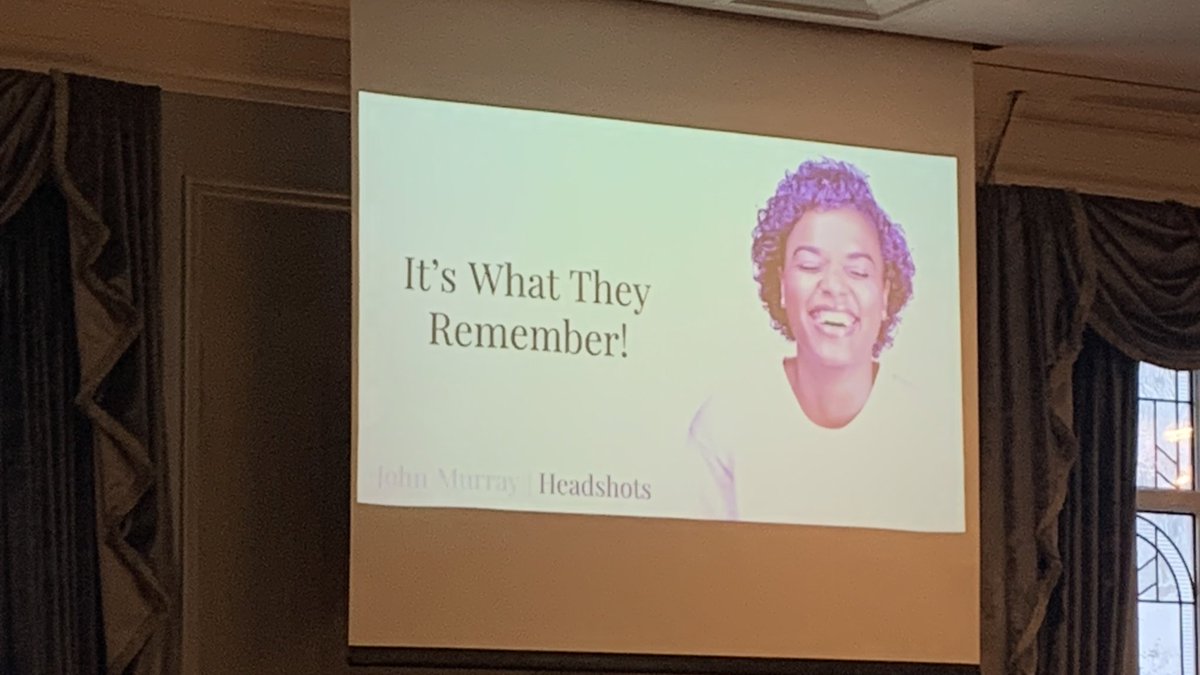 First up this morning to kick off #SocialMediaFest is the talented <a href="/JMPhotoDub/">John Murray Headshots</a> taking about Your Personal Brand.

'Your brand is what people say about you when your not in the room'