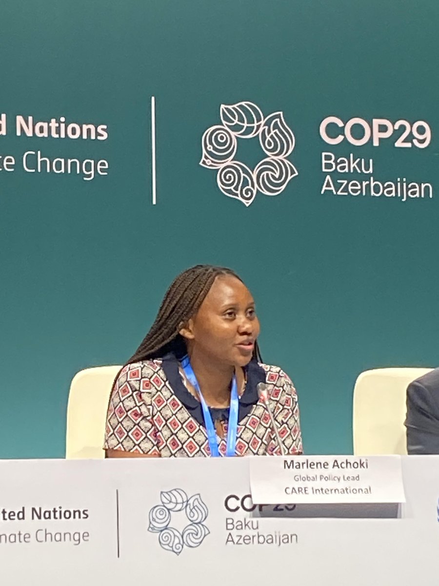 "The NCGQ must be ambitious, public and grant based, easy in access, and gender responsive. The floating figures of $200/300 bn are a joke; they don't reflect the need of local communities in developing countries, and scientific estimates project NCQG at $1.3 tn" says <a href="/y_achoki/">Marlene Achoki</a>