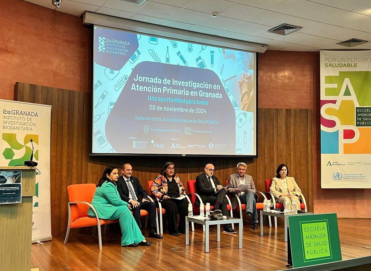 Escuela Andaluza SP (@easpsalud) on Twitter photo Acogemos la Jornada #Investigación en #AtencionPrimaria en Granada, organizada <a href="/ibsGRANADA/">ibs.GRANADA</a>
· <a href="/IsaacTunez/">Isaac Túnez Fiñana</a> <a href="/saludand/">Consejería de Salud y Consumo</a>
· Diego Vargas <a href="/EASPsalud/">Escuela Andaluza SP</a>
· <a href="/magrrjj/">MA Garcia Rescalvo</a> <a href="/hospital_hvn/">HUVN</a>
· <a href="/JimenezMoleon/">Jose J. Jimenez-Moleon</a> <a href="/CanalUGR/">Universidad Granada</a>
· Leticia Soriano <a href="/SaludAPGranada/">Atención Primaria Granada</a>
· <a href="/mjsanchezperez/">maria jose sanchez</a>
ibsgranada.es/events/jornada… Acogemos la Jornada #Investigación en #AtencionPrimaria en Granada, organizada <a href="/ibsGRANADA/">ibs.GRANADA</a>
· <a href="/IsaacTunez/">Isaac Túnez Fiñana</a> <a href="/saludand/">Consejería de Salud y Consumo</a>
· Diego Vargas <a href="/EASPsalud/">Escuela Andaluza SP</a>
· <a href="/magrrjj/">MA Garcia Rescalvo</a> <a href="/hospital_hvn/">HUVN</a>
· <a href="/JimenezMoleon/">Jose J. Jimenez-Moleon</a> <a href="/CanalUGR/">Universidad Granada</a>
· Leticia Soriano <a href="/SaludAPGranada/">Atención Primaria Granada</a>
· <a href="/mjsanchezperez/">maria jose sanchez</a>
ibsgranada.es/events/jornada…