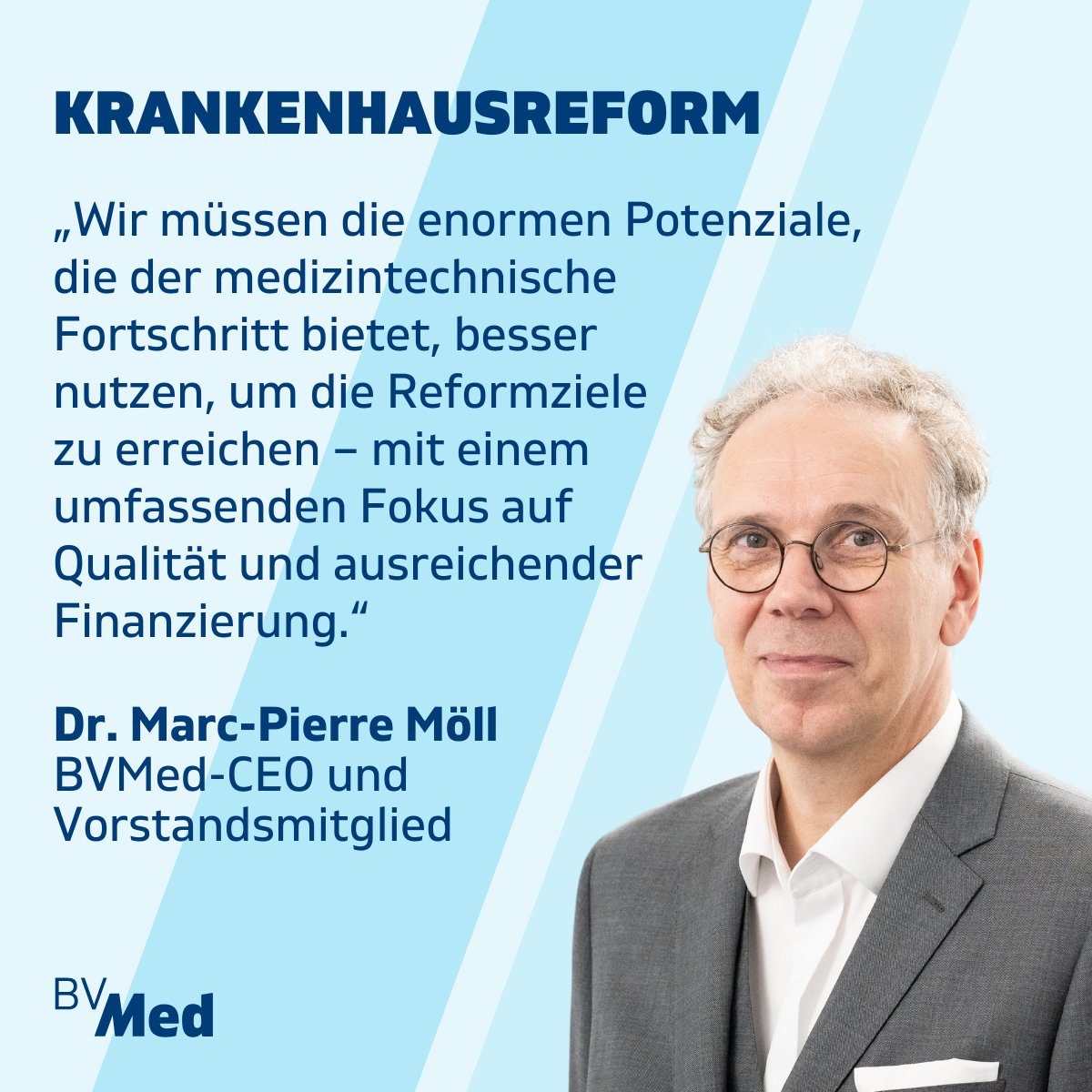 Die #Krankenhausreform ist wichtig und zeitkritisch. Aber das #KHVVG braucht in seiner aktuellen Form kurzfristige Ergänzungen und zeitnahe Anpassungen. 
Unsere Forderungen zur anstehenden Bundesrats-Entscheidung: bvmed.de/pm10024