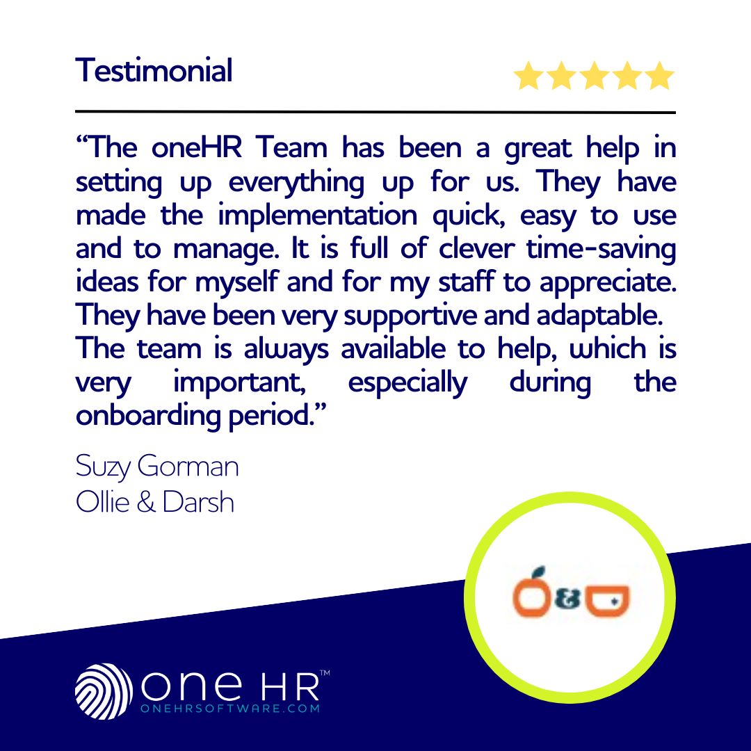 When our clients love our software AND our customer service 💙 🤩 

Wanting to save time on your HR management tasks? Contact the oneHR team to request a demo of our HR software today ➡️ buff.ly/3R8rnFX 

#HRSoftware #HRManagement