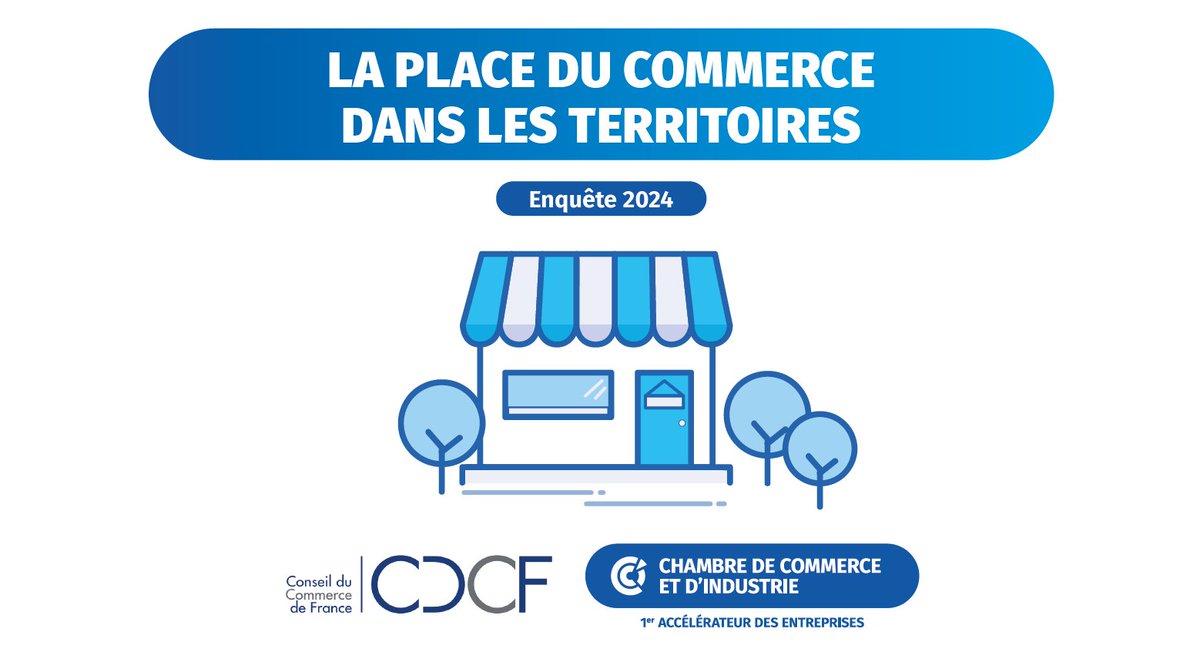 Retrouvez tous les résultats de l'enquête 2024 réalisée avec <a href="/ccifrance/">CCI France 🇫🇷🇪🇺</a>  sur la place du #Commerce  dans les territoires cdcf.com/actualite-2353… via <a href="/cdcfcommerce/">Conseil du Commerce de France (CdCF)</a>