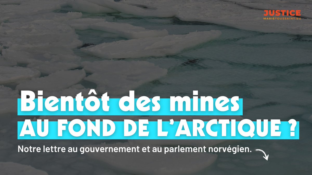 marietouss1's tweet photo. ⚠️ La Norvège pourrait autoriser à miner les fonds de l'Arctique dès 2025 !

Avec @EmmaFourreau et plus de 50 parlementaires, nous avons écrit au gouvernement et au parlement 🇳🇴 pour leur demander de stopper cette folie et de protéger l'#Arctique et les #fondsmarins. https://t.co/DNeGkJ5XeK