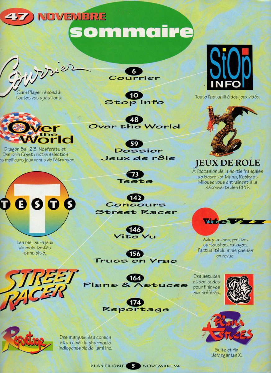 AllmightoFranky's tweet photo. #Nostalgeek,on commence la lecture du #PlayerOne 47 de novembre 1994!La jolie couv #EarthwormJim,l'édito et le sommaire et une pub #Actraiser2! #retro #retrogaming #oldschool #80s #90s 1/5 https://t.co/ArUMEPKqXU