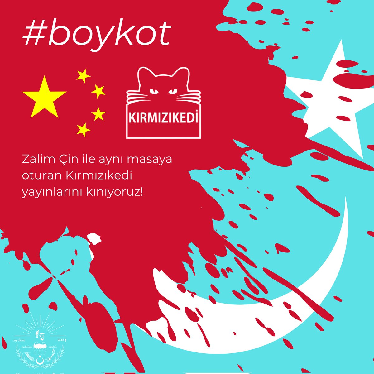 AydinGenclerTpl's tweet photo. KIRMIZI KEDİ YAYINLARI BOYKOT LİSTESİNDE! 
Her geçen gün liste kabarıyor. Etikdışı politikalarına destek veren her kurumu kınıyoruz. 
#boykot #boykotadevam #kırmızıkediyayınları #kırmızıkediyayınlarıboykot https://t.co/um5aAR0C5M