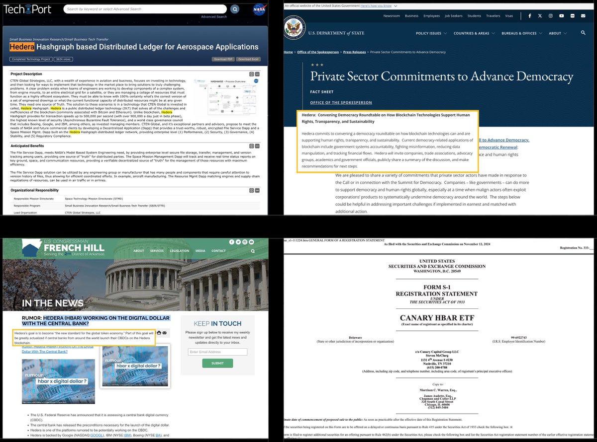 gripecoin's tweet photo. 🚨HOLY SH*T #Hedera WON!! $HBAR TO $15?!🚨REPOST THIS🚨

1️⃣ Hedera Working on the Digital Dollar with Central Bank (.GOV)?! 💵
2️⃣ Hedera and the Department of State? You bet! 🇺🇸
3️⃣ Hedera is also vibing with NASA! 🚀
4️⃣ SEC #ETF talk? YES, it’s happening! 💼
5️⃣ FOX NEWS says Brian Brooks is rumored to be the next #SEC chairman... and he’s on the #HBAR Foundation board! 😎

The rocket’s fueled and ready for liftoff to $100? 🚀 4... 3... 2... 1... BOOM! 💥 Let’s do this!! #Crypto $GRIPE #DigitalDollar #FutureOfFinance