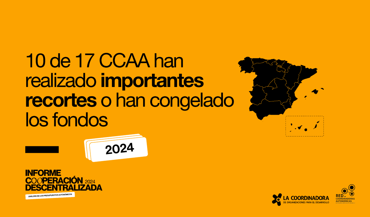 📢Alerta ➡️ Los recortes amenazan las políticas de cooperación de las comunidades autónomas
10 de las 17 CCAA han aplicado recortes o han congelado el presupuesto.

coordinadoraongdrm.org/blog/los-recor…