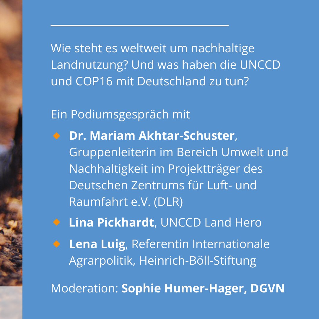 DGVN e.V. (@dgvn_de) on Twitter photo 🌍 Bald findet die #COP16 der #UNCCD in #Riad statt. Wie steht es um nachhaltige Landnutzung weltweit? Und welche Rolle spielt Deutschland Diskutieren Sie mit:📅 04.12.2024 | ⏰ 16:30–17:30 | 💻 Online
👉 Link: dgvn.de/aktivitaeten/e…
<a href="/DLR_de/">DLR_de</a> <a href="/BoellStiftung/">Heinrich-Böll-Stiftung</a> <a href="/UNCCD/">UN Land and Drought</a> 🌍 Bald findet die #COP16 der #UNCCD in #Riad statt. Wie steht es um nachhaltige Landnutzung weltweit? Und welche Rolle spielt Deutschland Diskutieren Sie mit:📅 04.12.2024 | ⏰ 16:30–17:30 | 💻 Online
👉 Link: dgvn.de/aktivitaeten/e…
<a href="/DLR_de/">DLR_de</a> <a href="/BoellStiftung/">Heinrich-Böll-Stiftung</a> <a href="/UNCCD/">UN Land and Drought</a>