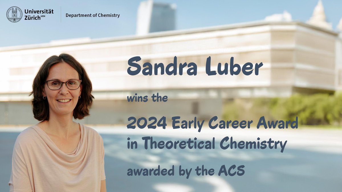 UZH Chemistry (@uzh_chemistry) on Twitter photo Congratulation to Sandra <a href="/LuberGroup/">Luber Group</a> <a href="/UZH_Chemistry/">UZH Chemistry</a> for receiving the 2024 Early Career Award in Theoretical Chemistry awarded by ACS <a href="/AmerChemSociety/">American Chemical Society</a> 👏👏👏 Congratulation to Sandra <a href="/LuberGroup/">Luber Group</a> <a href="/UZH_Chemistry/">UZH Chemistry</a> for receiving the 2024 Early Career Award in Theoretical Chemistry awarded by ACS <a href="/AmerChemSociety/">American Chemical Society</a> 👏👏👏