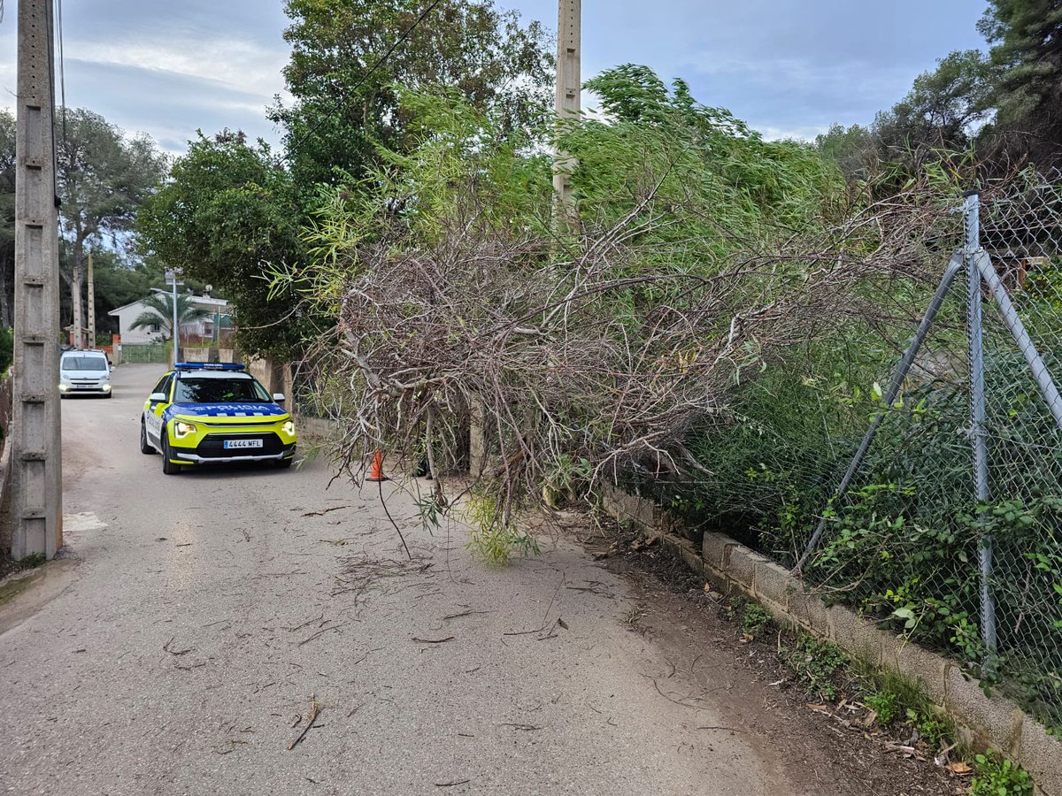 ajcubelles's tweet photo. El fort vent està provocant diverses incidències a #Cubelles.

Policia Local, Bombers i els serveis municipals treballen des de primera hora per resoldre les incidències i en tasques de prevenció.

❗ Extremeu les precaucions a l'aire lliure i a la carretera. https://t.co/Ty3DTFXv6r