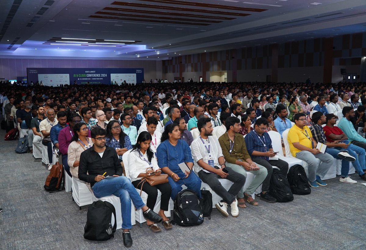 TechXConf's tweet image. 🚀Gratitude Overflows at #TechXConf2024 🙏

As we reflect on the incredible journey of #TechXConf2024 - 𝐀𝐈 &amp;amp; 𝐂𝐥𝐨𝐮𝐝 𝐂𝐨𝐧𝐟𝐞𝐫𝐞𝐧𝐜𝐞, held on November 15-16 at the Chennai Trade Centre, we are overwhelmed with gratitude and pride.

With over 4000+ diverse attendees,…