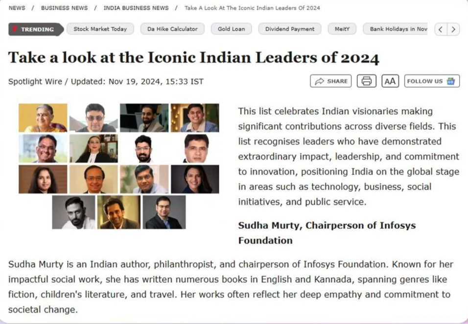 Deeply honored to be recognized among the Iconic Indian Leaders of 2024 by Times Of India. This milestone is a testament to the incredible team I work with and our dedication for excellence.   

Grateful for this recognition and excited for what lies ahead!  #TOIAwards2024