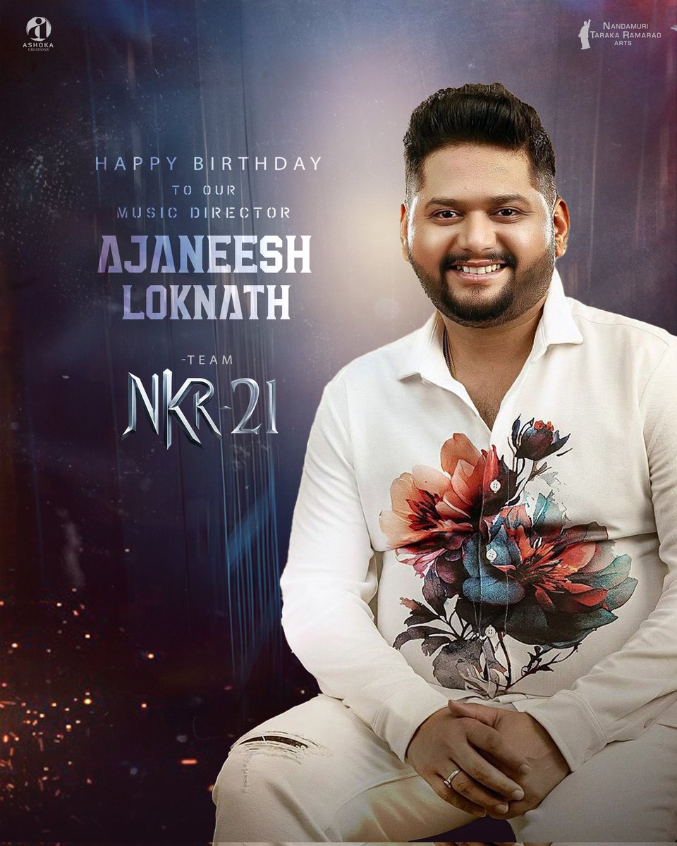 NTR Arts (@ntrartsofficial) on Twitter photo Team #NKR21 wishes its sensational music director <a href="/AJANEESHB/">B AJANEESH LOKNATH</a> a very Happy Birthday โคโ๐ฅ
His songs and score for the action drama will be lauded by one and all ๐ฅ๐ฅ
<a href="/NANDAMURIKALYAN/">Kalyanram Nandamuri</a> <a href="/vijayashanthi_m/">VIJAYASHANTHI</a> <a href="/saieemmanjrekar/">Saiee M Manjrekar</a> <a href="/PradeepChalre10/">Pradeep Chilukuri</a> <a href="/SunilBalusu1981/">sunil balusu</a> #AshokMuppa <a href="/AshokaCOfficial/">Ashoka Creations</a> Team #NKR21 wishes its sensational music director <a href="/AJANEESHB/">B AJANEESH LOKNATH</a> a very Happy Birthday โคโ๐ฅ
His songs and score for the action drama will be lauded by one and all ๐ฅ๐ฅ
<a href="/NANDAMURIKALYAN/">Kalyanram Nandamuri</a> <a href="/vijayashanthi_m/">VIJAYASHANTHI</a> <a href="/saieemmanjrekar/">Saiee M Manjrekar</a> <a href="/PradeepChalre10/">Pradeep Chilukuri</a> <a href="/SunilBalusu1981/">sunil balusu</a> #AshokMuppa <a href="/AshokaCOfficial/">Ashoka Creations</a>