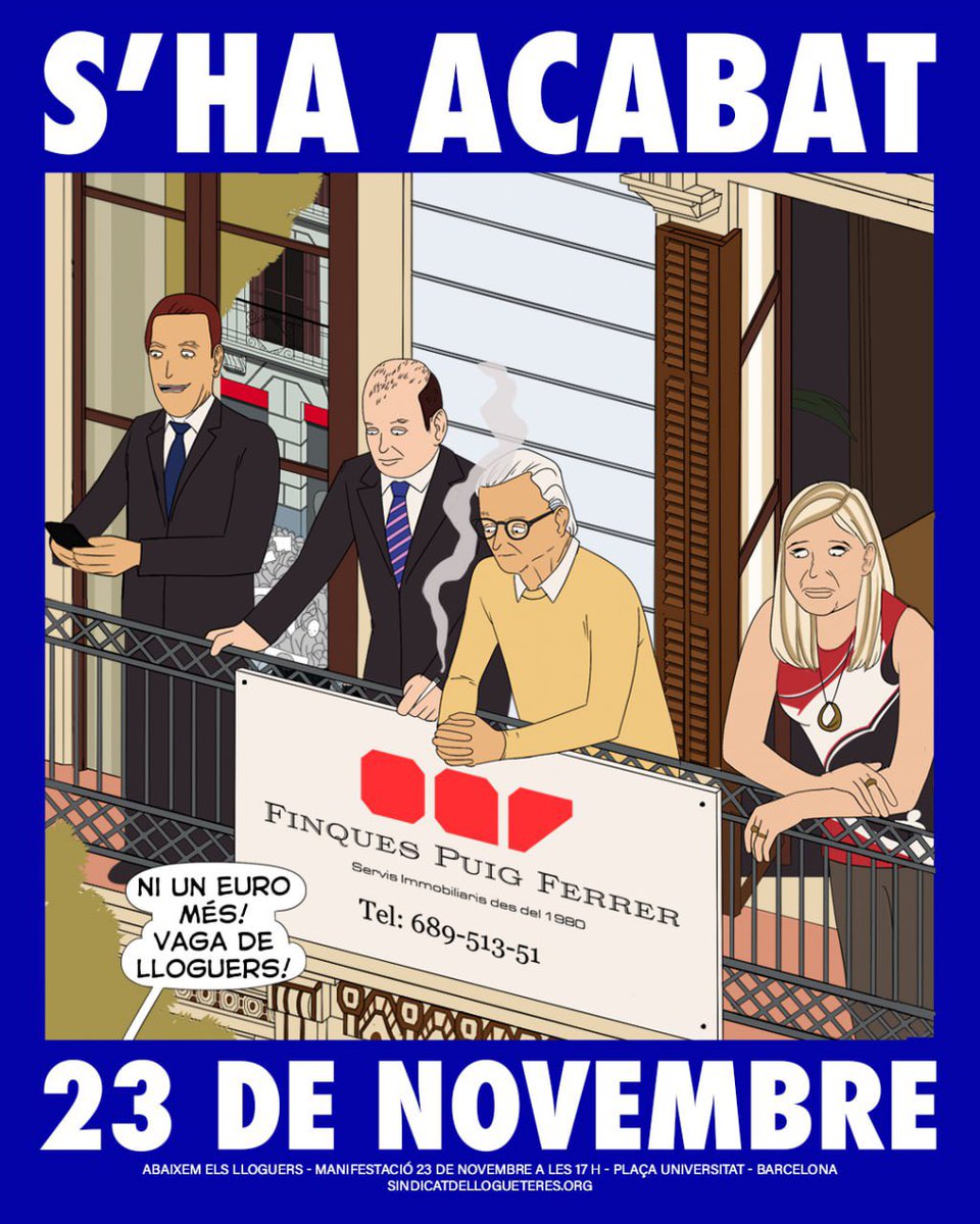 SindicatLloguer's tweet image. La manifestació amb els cartells més xulos de la història! #23N✨

Moltes gràcies a tots els artistes! ❤️
@martimelcion 
@pr_zapata1 
@brancastudio 
jansen_sar
…