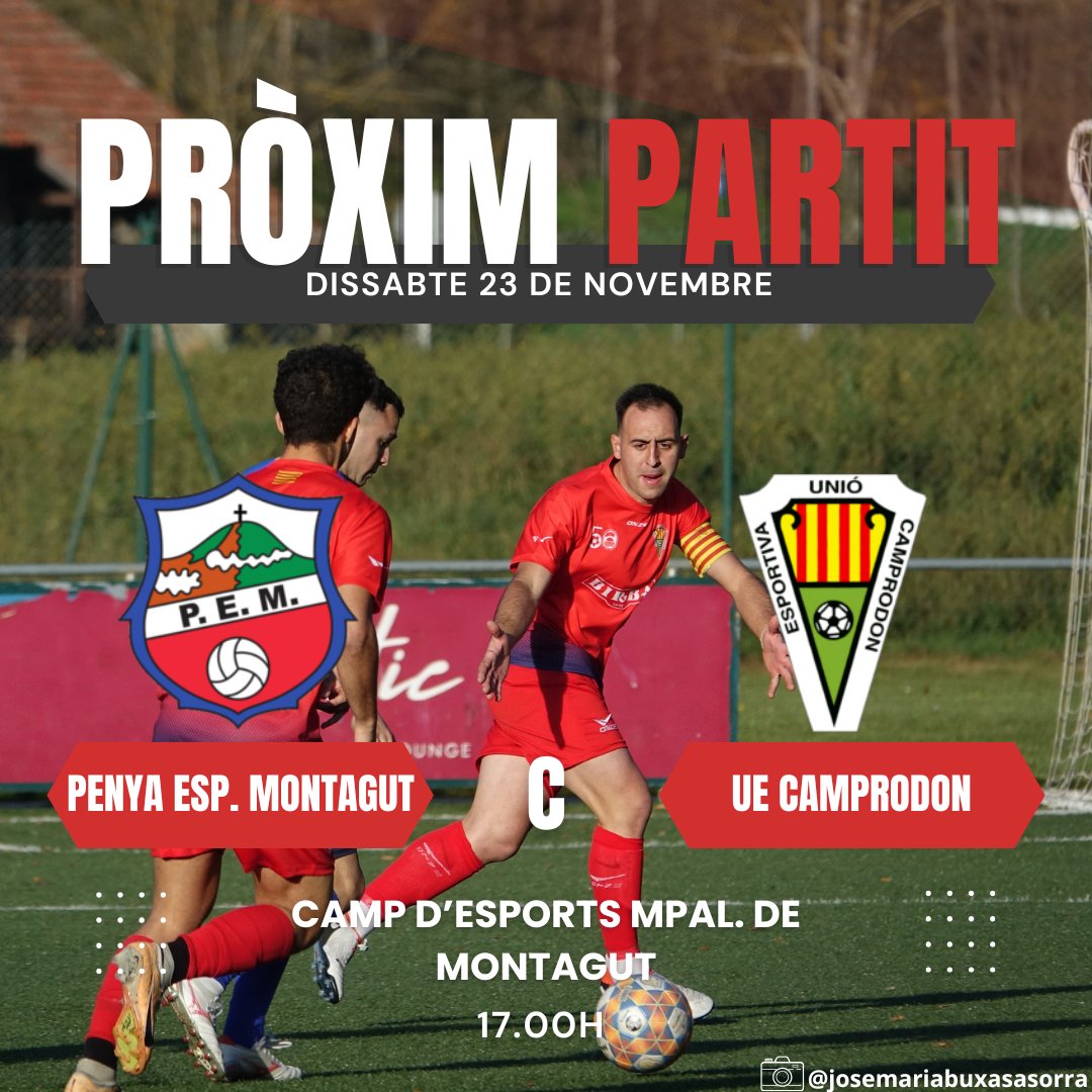 🔴 JORNADA 10 🔴

Aquest cap de setmana ens enfrontem al <a href="/PEMontagut/">PEMontagut #SomTossuts</a> .

Som-hi vermells‼️

#EndavantSempreEndavant