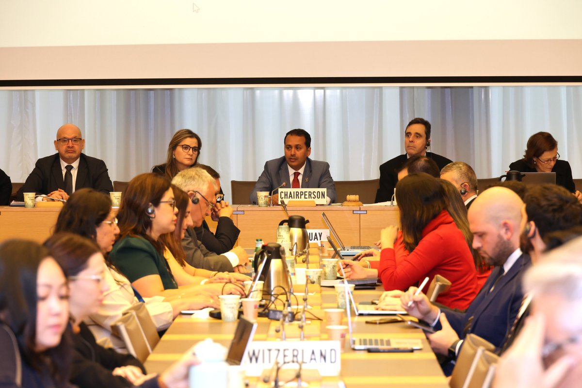 #Paraguay 🇵🇾 undergoes today and Friday its fifth WTO Trade Policy Review. Patricia Frutos Ruiz, Ambassador and Vice-Minister of Economic Relations and Integration at the Ministry of Foreign Affairs (<a href="/mreparaguay/">Ministerio de Relaciones Exteriores</a>), leads the Paraguayan delegation in Geneva.