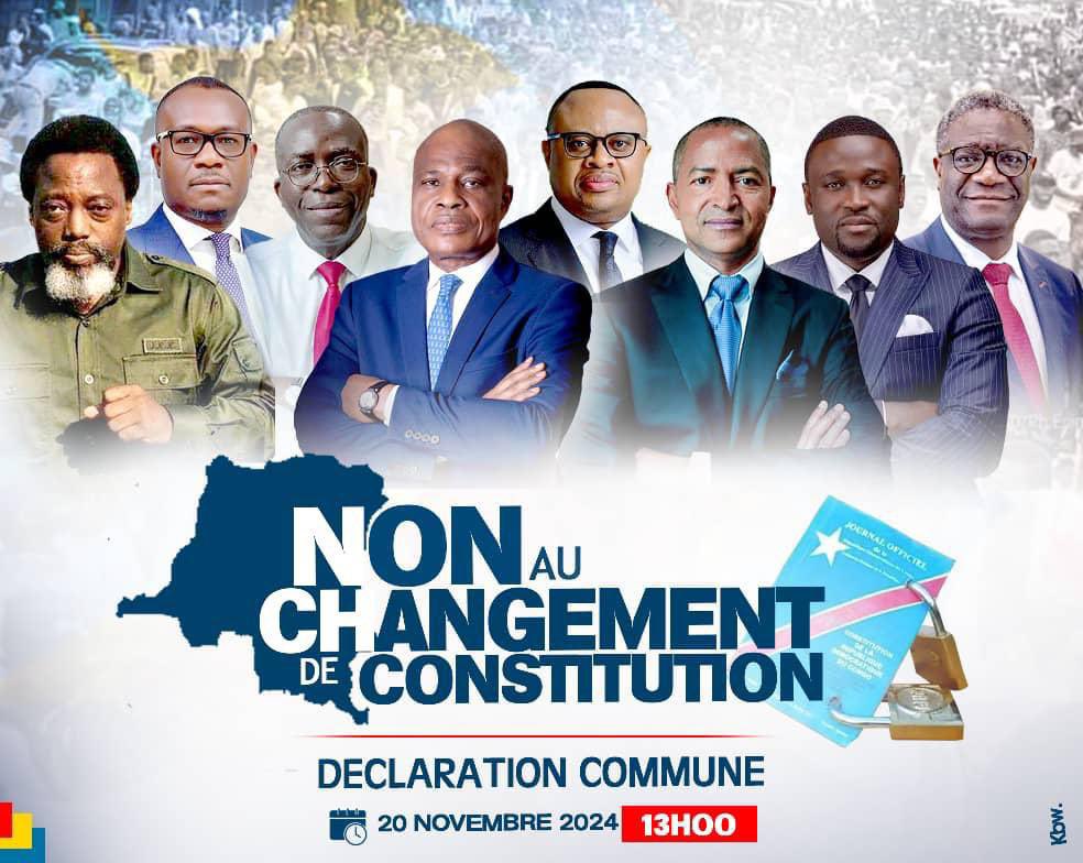 #RDC: Changement ou révision de lançons : Une déclaration de l’opposition est attendue ce mercredi .