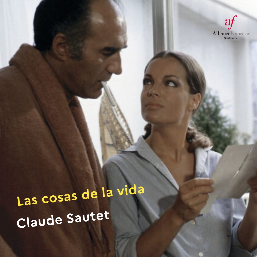 🎬Proyección de « Las cosas de la vida » de Claude Sautet, en colaboración con el <a href="/AFSantander2/">AFSantander</a>

📅Jueves 21 de noviembre a las 20h00

📍 Salón de Actos de la Náutica (Filmoteca Universitaria) <a href="/UC_C_Cultural/">CAMPUS CULTUЯAL</a> 

#santander #lascosasdelavida #cultura #CineFrancésEnVOSE <a href="/IF_Espana/">Institut français de España</a>