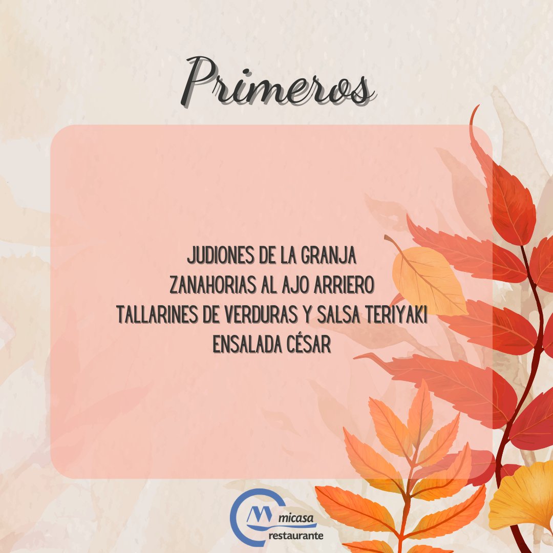 micasarestau's tweet photo. ¿Qué os apetece comer hoy? Vamos con nuestro menú con 4 primeros, 4 segundos y 4 postres a elegir, ñam ñam 🤤
.
.
#menudeldia #comerbien #comercomoencasa #cuellar #menudeldiacuellar #comerencuellar #turismocuellar #cocinacasera https://t.co/3VjlQJM4vj