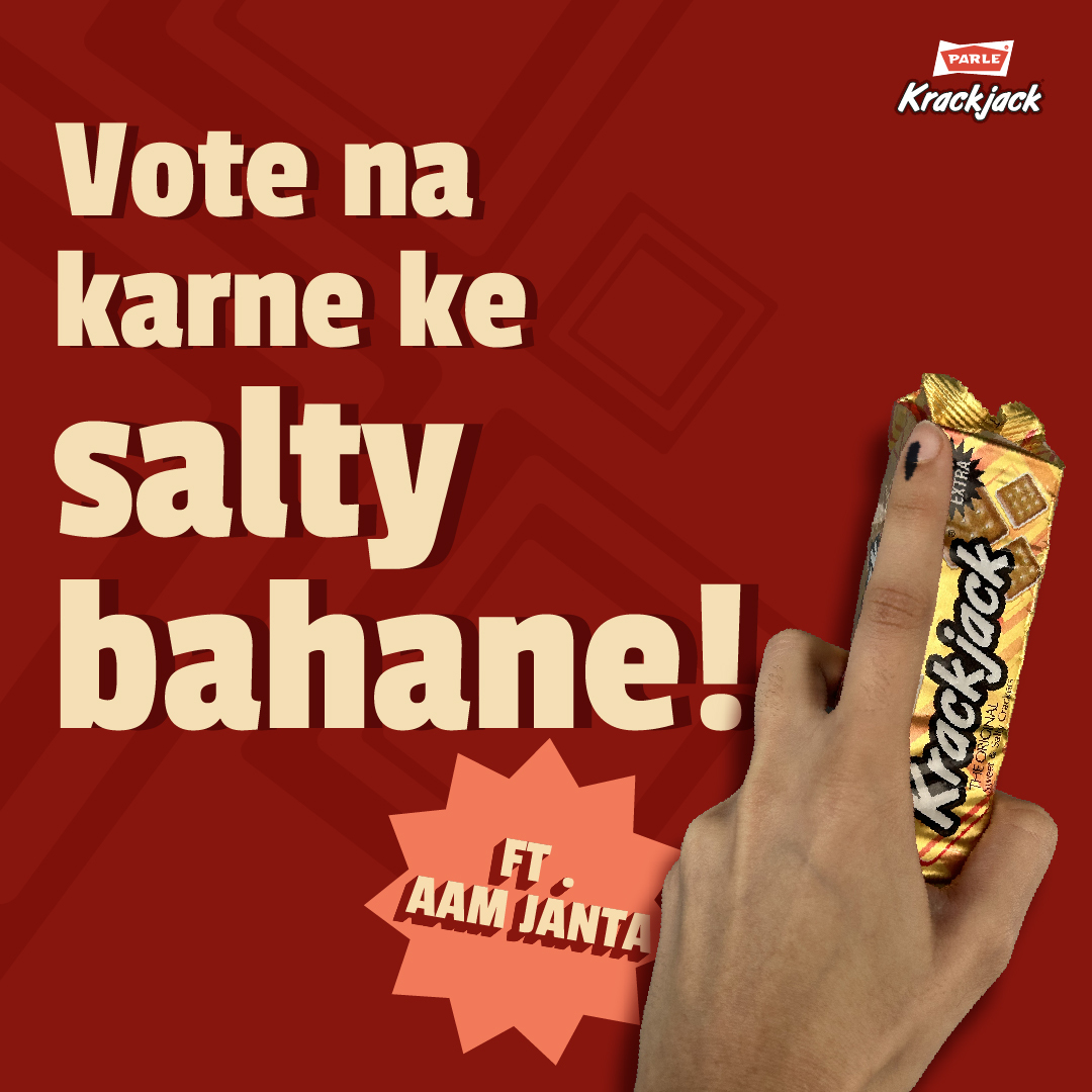 wearekrackjack's tweet photo. Chalo salty bahaane bohat hogaye.
Ab sweet bano aur jao vote karo! 😉

#Parle #Krackjack #SweetBhiSaltyBhi #Voting2024 #MaharashtraElection2024 https://t.co/Jwgxf9D7bV