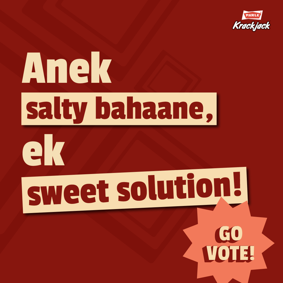 wearekrackjack's tweet photo. Chalo salty bahaane bohat hogaye.
Ab sweet bano aur jao vote karo! 😉

#Parle #Krackjack #SweetBhiSaltyBhi #Voting2024 #MaharashtraElection2024 https://t.co/Jwgxf9D7bV