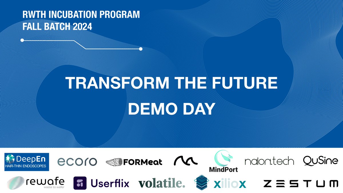 RWTH Innovation (@rwthinnovation) on Twitter photo Get ready for our new #RWTHDemoDay with on-demand pitches | At our Demo Day on 25 November, each team will record a 5-min pitch. Sign up to be part of our investor & corporate network which will receive exclusive access to these videos: sohub.io/6zod
#ESCNRW <a href="/RWTH/">RWTH Aachen</a> Get ready for our new #RWTHDemoDay with on-demand pitches | At our Demo Day on 25 November, each team will record a 5-min pitch. Sign up to be part of our investor & corporate network which will receive exclusive access to these videos: sohub.io/6zod
#ESCNRW <a href="/RWTH/">RWTH Aachen</a>