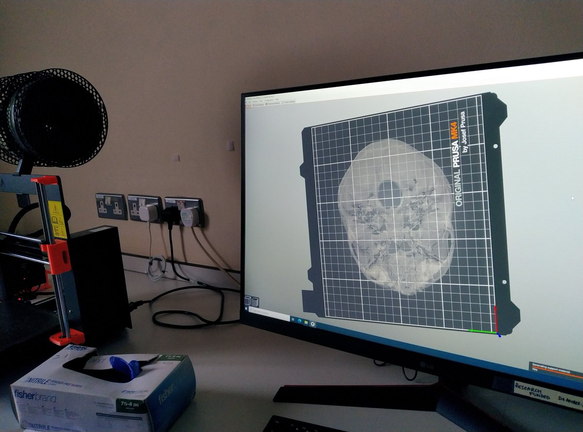 Its another snowy day here <a href="/KeeleUniversity/">Keele University 🐿️</a> with some lovely views from our building, but definitely a day to enjoy some warmer lab facilities!

Today that involves some 3D printing to further develop our ballistics #teaching and anthropology student #research.

#ForensicScience